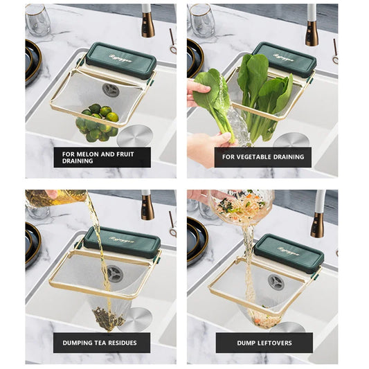 Kitchen Sink Strainer Rack | Nooit meer last van etensresten met de blote hand pakken!